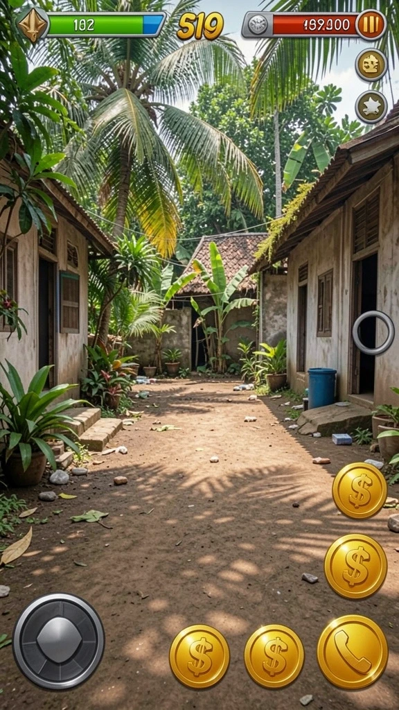 hokiraja - Pemandangan dunia game yang luas dan penuh warna.